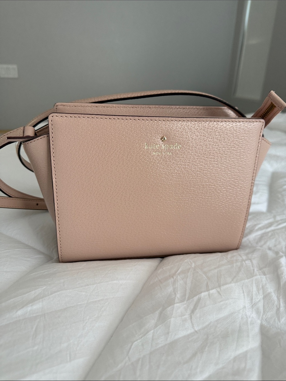kate spade Blush Pink Pebbled Leather Crossbody